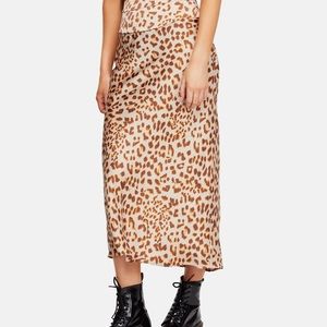 Free People Normani Bias Printed Skirt